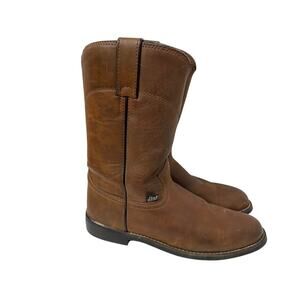 Justin Boots Women’s Size 6.5 C Wide Brown Leather Roper Cowboy JBL3001 Basics